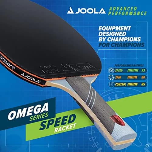 JOOLA Omega Speed Table Tennis Racket with Vizon Rubber & Flared Handle | 5-Ply Wood Blade thumbnail 2