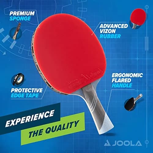 JOOLA Omega Speed Table Tennis Racket with Vizon Rubber & Flared Handle | 5-Ply Wood Blade thumbnail 3