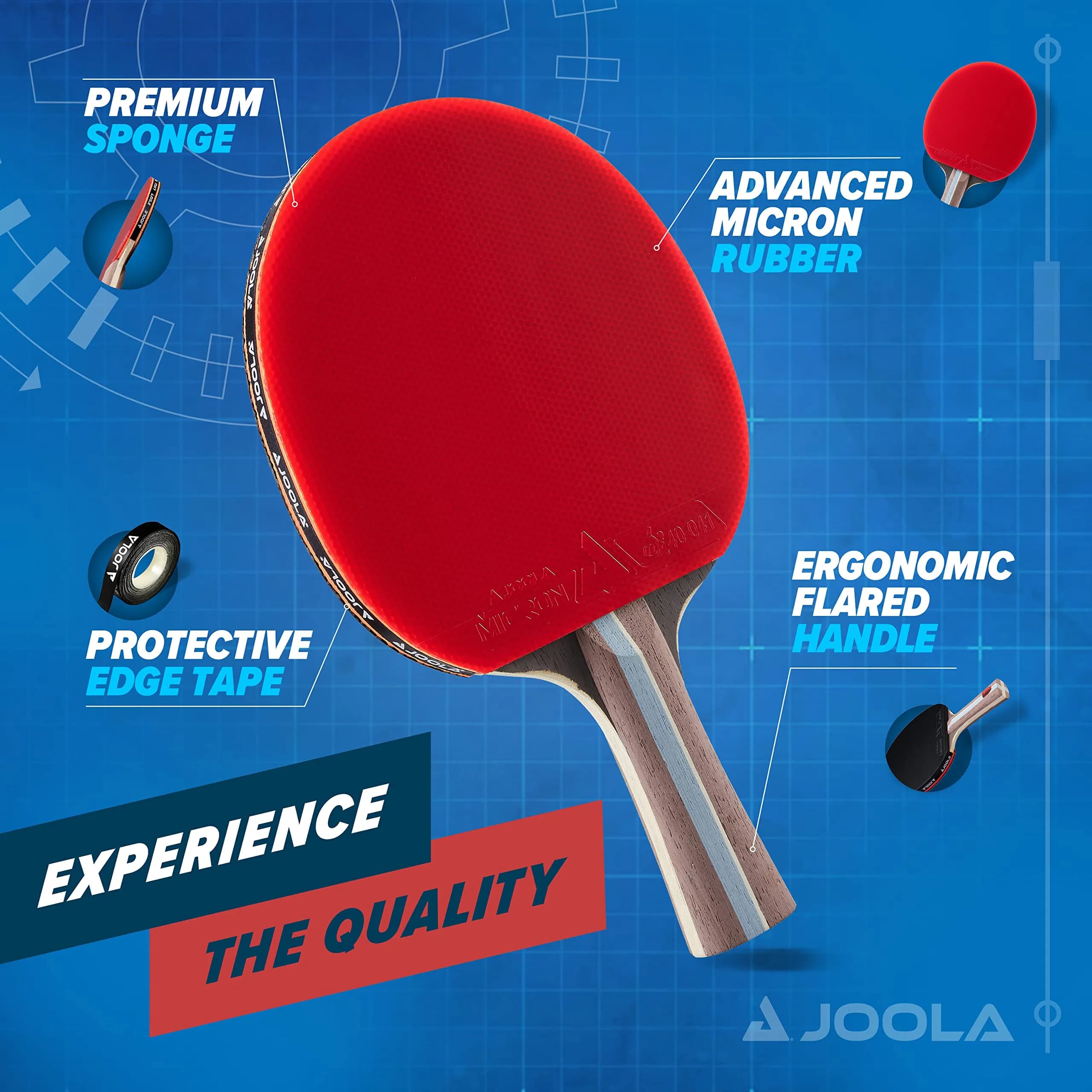 JOOLA Infinity Balance Ping Pong Paddle | 7-Ply Wood Table Tennis Racket for Spin & Control - view 3
