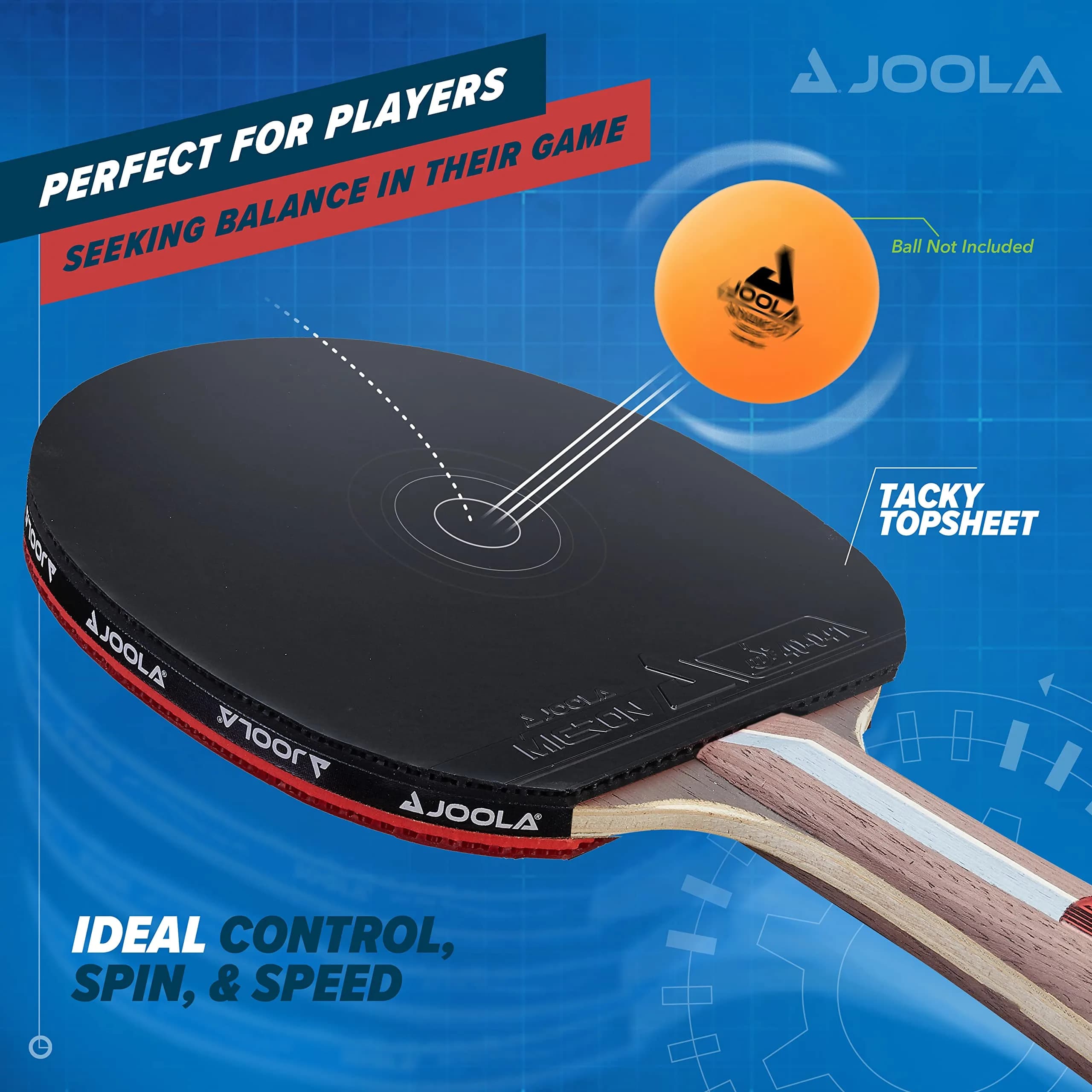 JOOLA Infinity Balance Ping Pong Paddle | 7-Ply Wood Table Tennis Racket for Spin & Control - view 4