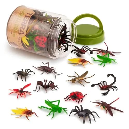 Terra by Battat Insect World Bug Toys, 60 Mini Figures in Tube, Insects (60-Piece Set) thumbnail 1