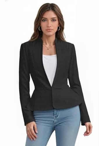 Hybrid & Company Women Super Comfy Ponte Office Blazer JK1135X 2X | Versatile Casual Office Blazer for Women thumbnail 1