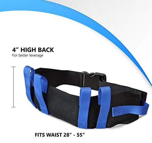 NYOrtho Transfer Gait Belt with 6 Heavy Handles (25 Pack) | Adjustable 28-55" Waist, Blue thumbnail 4