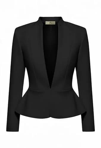 Hybrid & Company Women's Nylon Ponte Blazer JK1135 1073T Black S | Versatile Office & Casual Blazer thumbnail 4