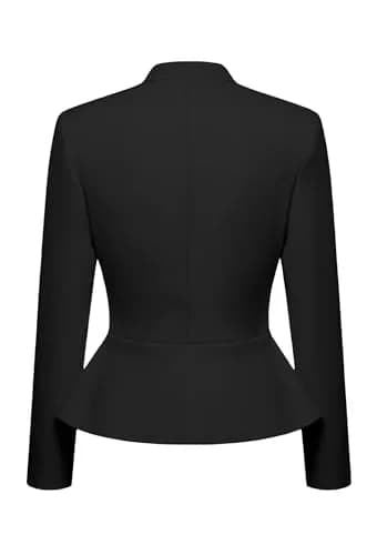 Hybrid & Company Women's Nylon Ponte Blazer JK1135 1073T Black S | Versatile Office & Casual Blazer thumbnail 5