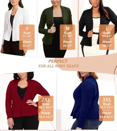 Hybrid & Company Women's Nylon Ponte Blazer JK1135 1073T Black S | Versatile Office & Casual Blazer thumbnail 7
