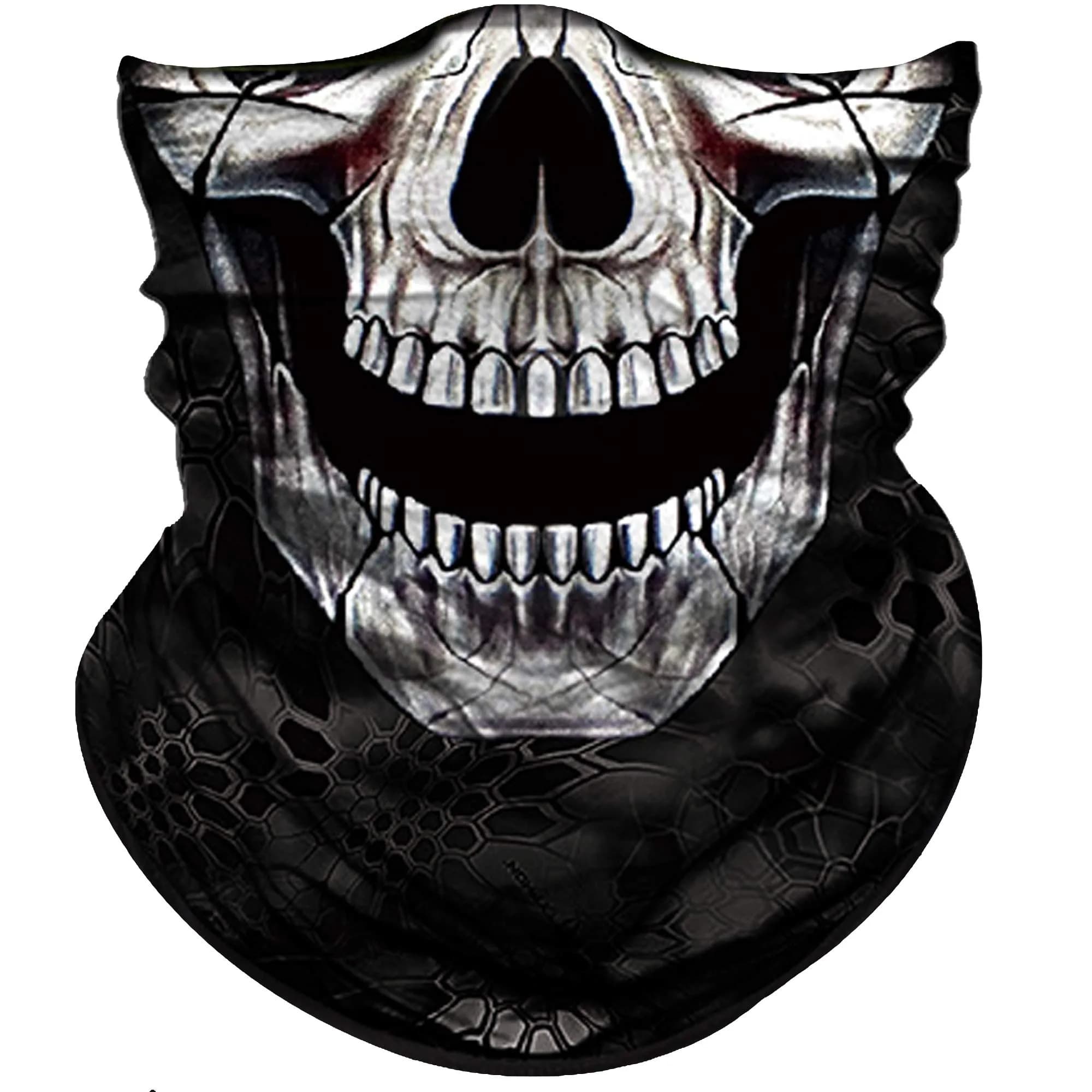 Obacle Black Eye Smile Skull 3D Seamless Half Face Mask for Dust, Wind & UV Protection - main product image