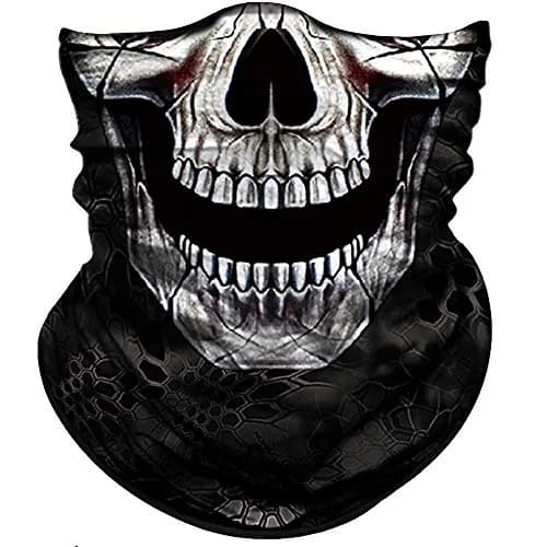 Obacle Black Eye Smile Skull 3D Seamless Half Face Mask for Dust, Wind & UV Protection thumbnail 1