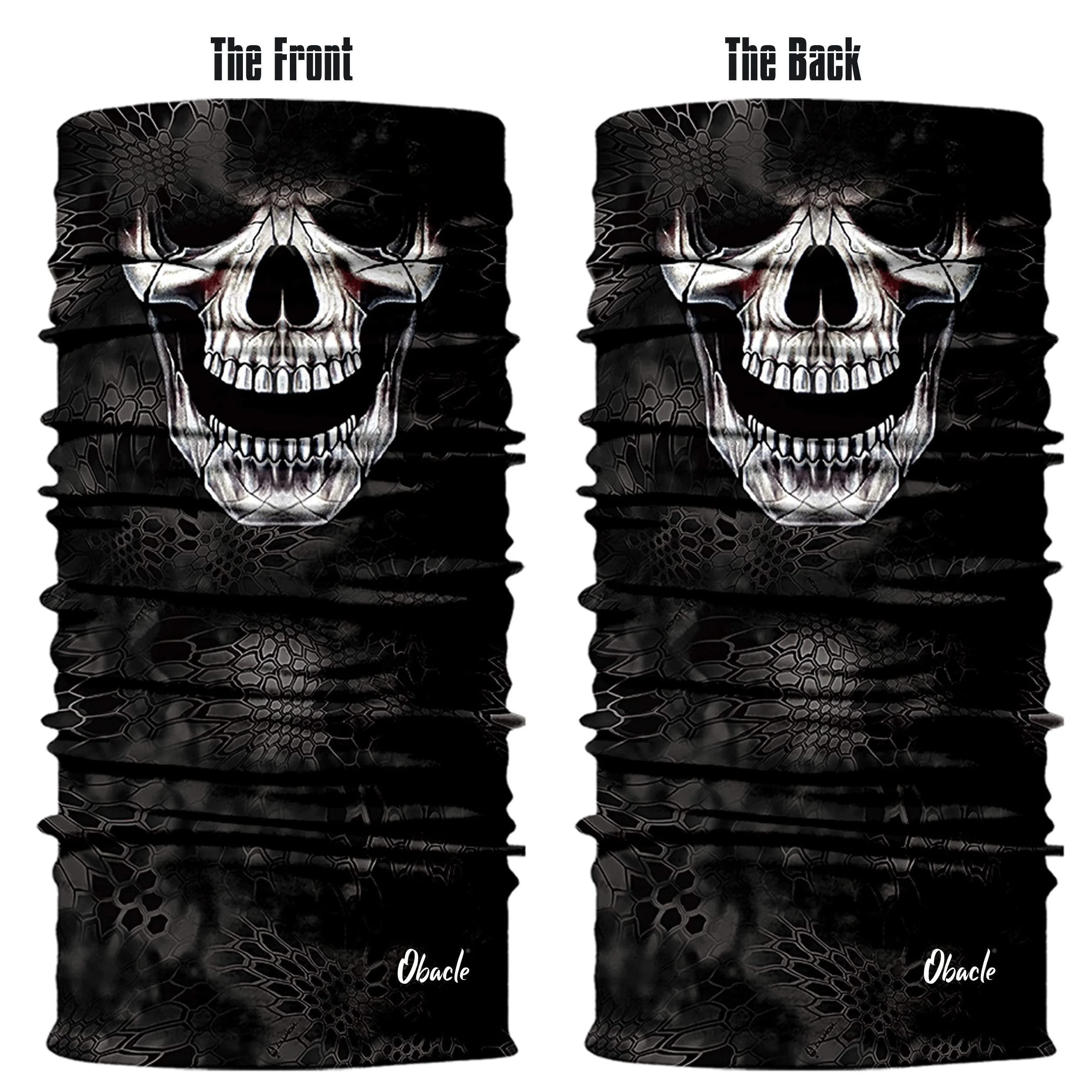 Obacle Black Eye Smile Skull 3D Seamless Half Face Mask for Dust, Wind & UV Protection - view 3