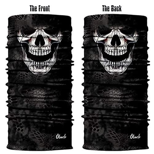 Obacle Black Eye Smile Skull 3D Seamless Half Face Mask for Dust, Wind & UV Protection thumbnail 3