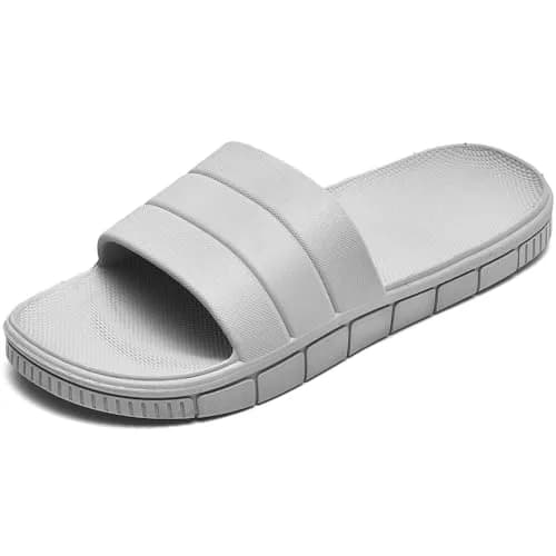 clootess Shower Slide Shoes for Men and Women Home Sandal 40.41 | Non-Slip Indoor Bath Slipper Grey thumbnail 1