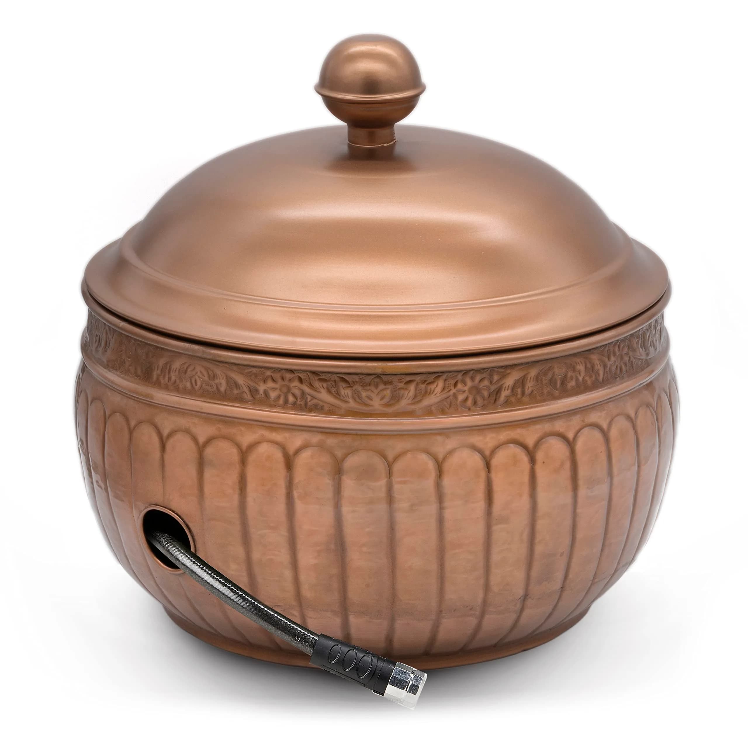 Good Directions La Jolla Hose Pot with Lid - Copper Finish | Garden Hose Storage & Decor (100-150 characters)