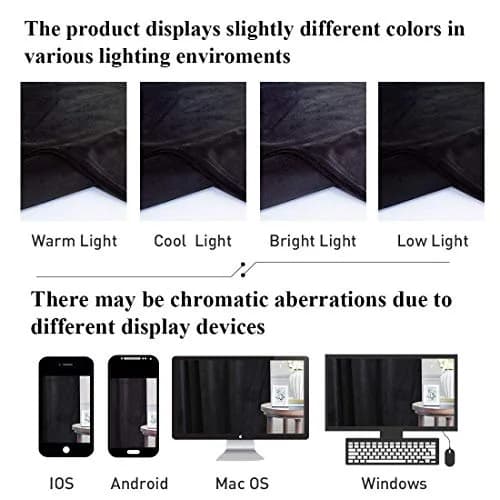 StangH Black Velvet Curtains for Room Divider W100 x L84 | Luxurious Sound-Absorbing Decor thumbnail 7