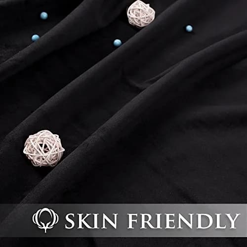 StangH Black Velvet Curtains for Room Divider W100 x L84 | Luxurious Sound-Absorbing Decor thumbnail 9