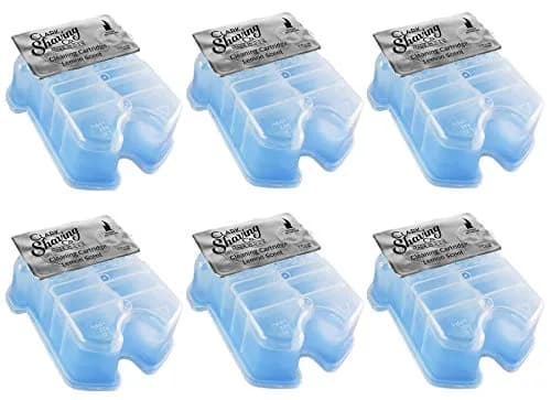 Clark Shaving Co. Clean & Renew Refill Cartridges for Braun Shavers, 6-Pack | Lemon Fresh Alcohol-Based Cleaning Solution thumbnail 1