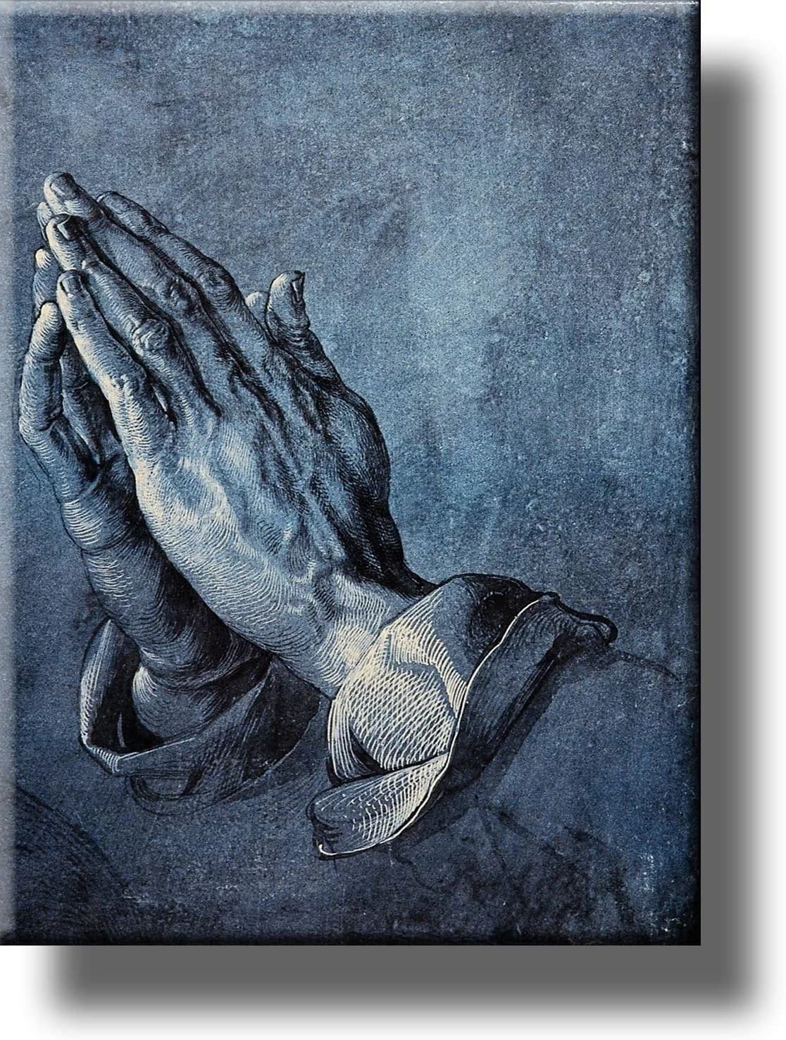 ArtWorks Decor Praying Hands Wall Art Canvas 14"L x 11"W | Ready to Hang — 18"L x 14"W