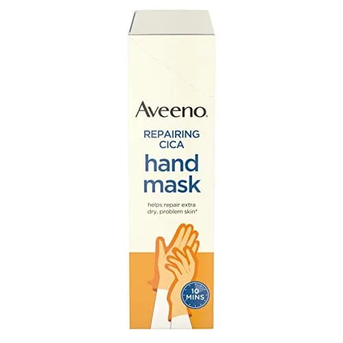 Aveeno Repairing Cica Hand Mask With Prebiotic Oat and Shea Butter, 6 Count | Restores Moisture to Extra Dry Skin thumbnail 7