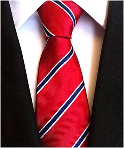 Elfeves Men's Modern Striped Patterned Formal Ties One Size | Microfiber, Trendy & Durable (70-120 chars) thumbnail 2