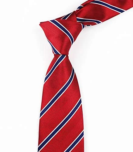 Elfeves Men's Modern Striped Patterned Formal Ties One Size | Microfiber, Trendy & Durable (70-120 chars) thumbnail 3