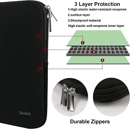 Naukay Laptop Bag 15 Inch | Resistant Neoprene Sleeve for 15-15.4 inch Laptops thumbnail 2