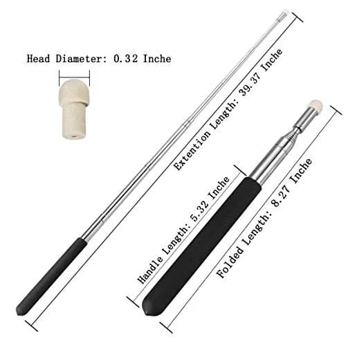 SANDAO Telescopic Teachers Pointer 2-Pack | Professional Extendable Retractable Handheld Presenter for Classroom Whiteboards thumbnail 6