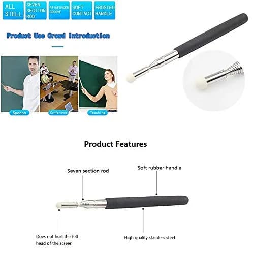 SANDAO Telescopic Teachers Pointer 39 inch | Extendable Classroom Whiteboard Hand Pointer thumbnail 6