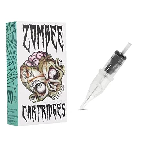 BISIBITA2 ZOMBEE Disposable Tattoo Needle Cartridge 1005RL (20 Count, Clear) | Precision Tattooing with Safety Membrane thumbnail 1