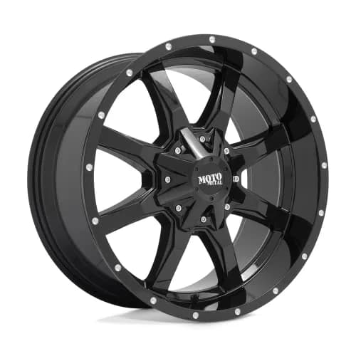 Moto Metal 16X8 Alloy Wheel 6X120/5.5 4.5 0mm Gloss Black W/ Spot Milled Lip thumbnail 1