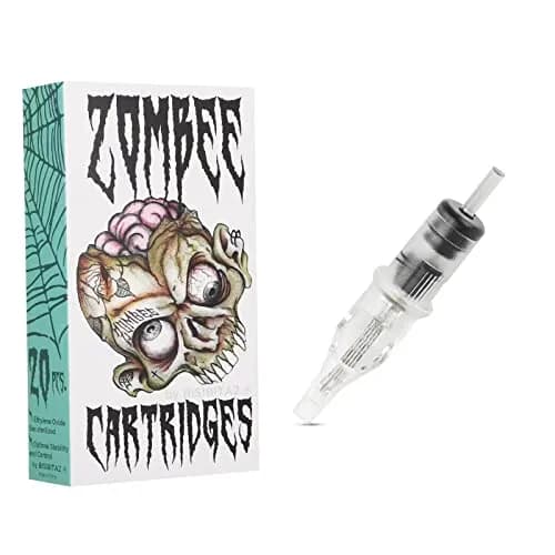 BISIBITA2 Zombee Disposable Tattoo Needle Cartridges 1209CM (20 Count, Clear) | Professional Tattooing Visibility thumbnail 1