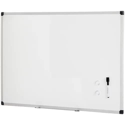 Amazon Basics Magnetic Dry Erase Whiteboard 36 x 48 inches | Smooth Surface for Office & Home — 36"W x 24"H / Aluminum Frame
