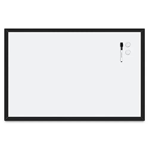 Amazon Basics Magnetic Dry Erase Whiteboard 90cm x 58cm (35"W x 23"H) | Smooth Surface, Black Wooden Frame, Wall-Mounted thumbnail 7
