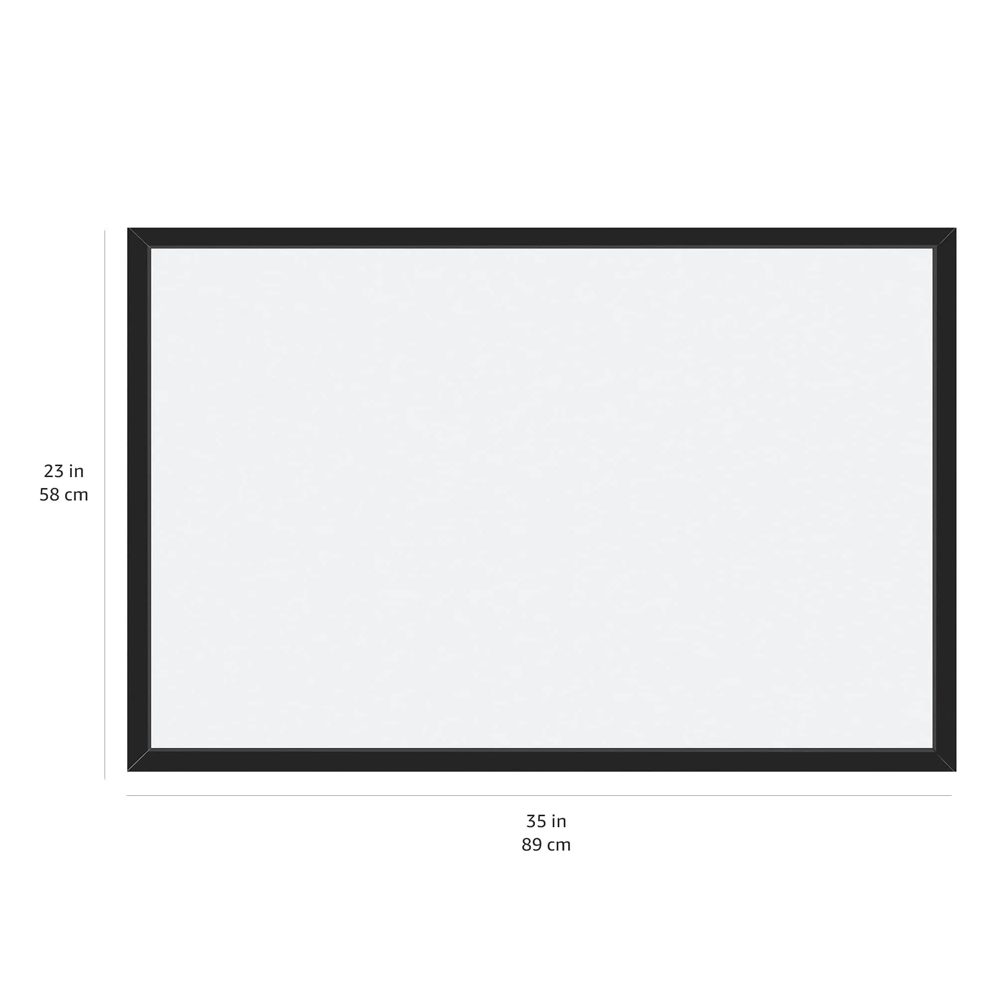 Amazon Basics Magnetic Dry Erase Whiteboard 35"W x 23"H with Stylish Wood Frame - view 3