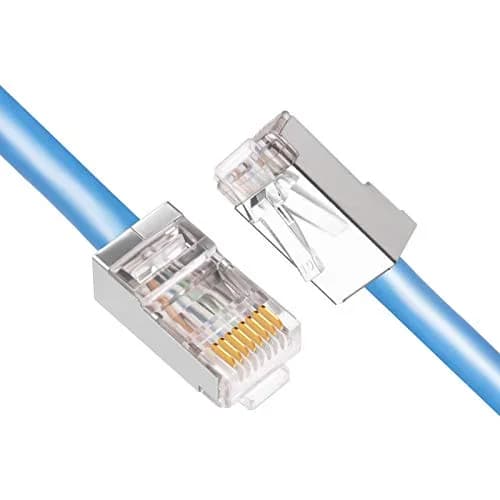iGreely Shielded Cat6 RJ45 Connectors 50 Pack Gold Plated | High-Speed Ethernet Crimp thumbnail 4