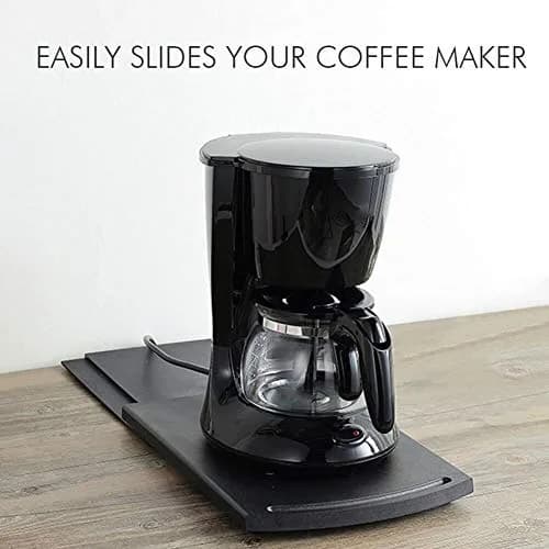 Ihomepark Sliding Tray for Coffee Maker, Countertop Appliance Slider Mat 22.9cm (9") | Effortless Kitchen Organization thumbnail 3