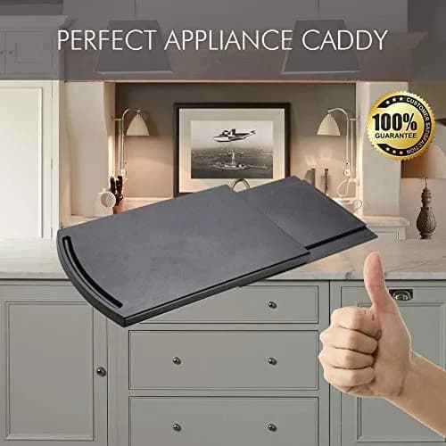 Ihomepark Sliding Tray for Coffee Maker, Countertop Appliance Slider Mat 22.9cm (9") | Effortless Kitchen Organization thumbnail 4