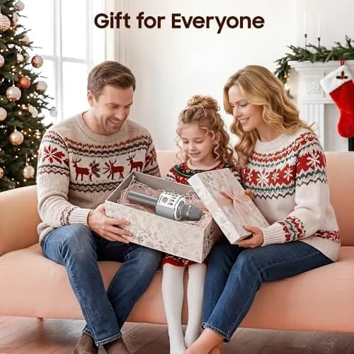 BONAOK Q37 Bluetooth Karaoke Microphone, Space Gray | Portable Wireless Mic with Speaker & Echo for Adults & Kids thumbnail 7