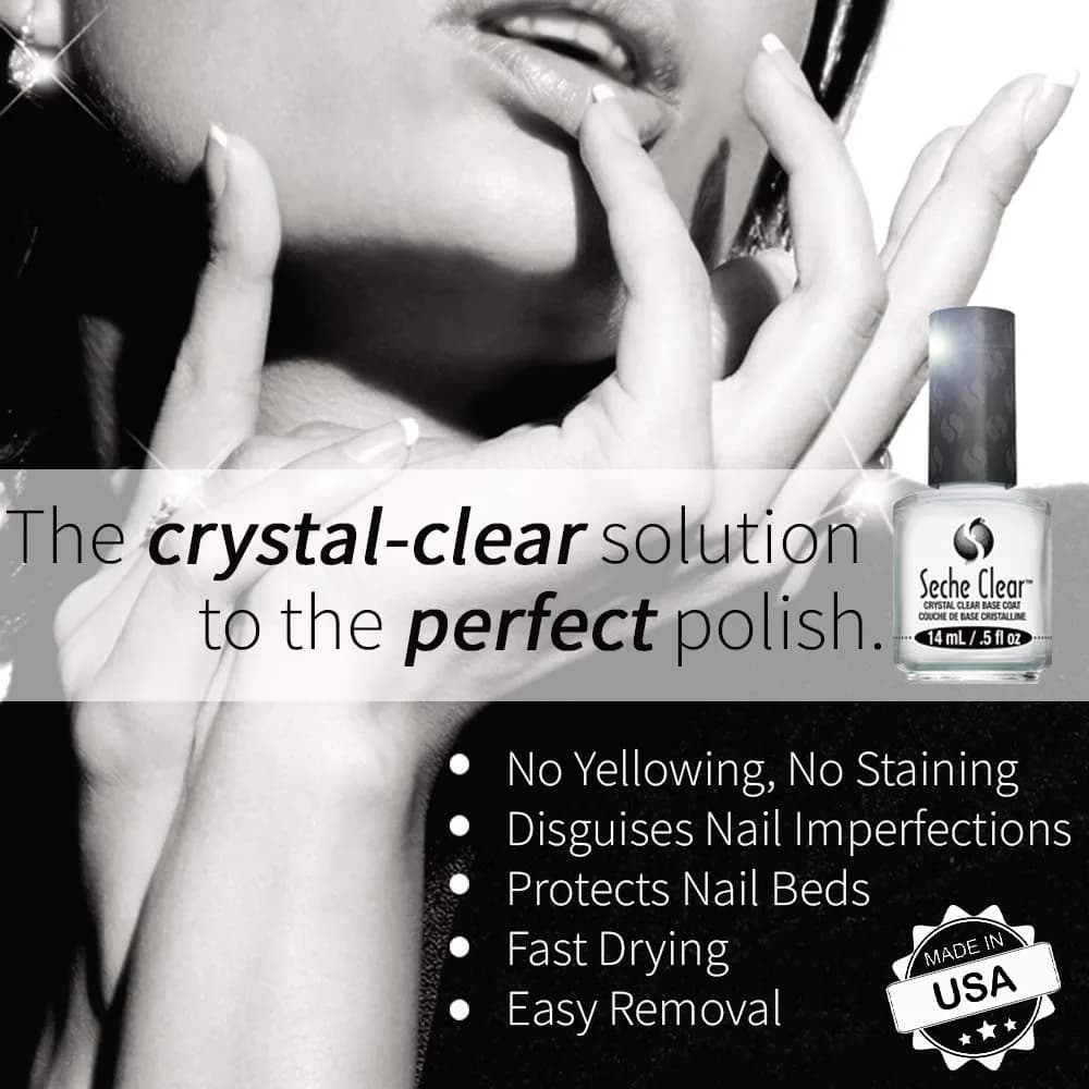 Seche Clear Base Coat Nail Polish 28ml (0.5 Fl Oz) | Professional Salon Finish - view 3