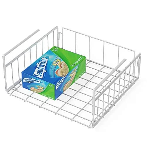 Simple Houseware Under Shelf Basket, White | Space-Saving Organizer for Home & Office thumbnail 1