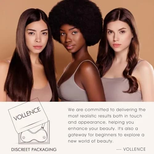 Vollence Silicone Breast Forms for Mastectomy, B-G Cup | Realistic, Adjustable Straps, 600-2800g thumbnail 5
