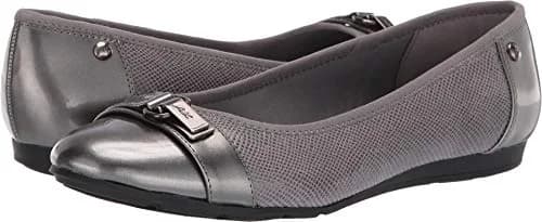 Anne Klein Womens Able Slip-On Flats - Comfortable Classic Dress Shoes for Office, Work & Formal Events, Grey Multi, 8.5 Wide thumbnail 1