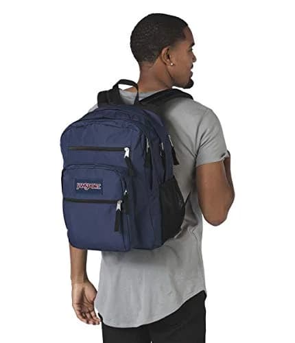 JanSport Big Student Backpack Navy - 34L (1.2 cu ft) | Durable Polyester with 15” Laptop Sleeve & Lifetime Warranty thumbnail 6