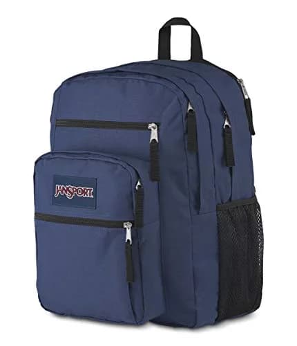 JanSport Big Student Backpack Navy - 34L (1.2 cu ft) | Durable Polyester with 15” Laptop Sleeve & Lifetime Warranty thumbnail 2
