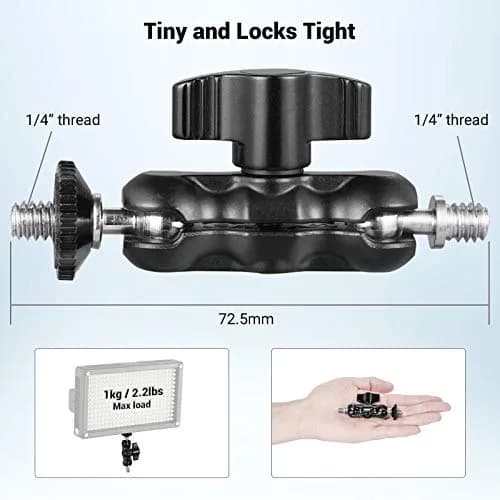 SMALLRIG Universal Magic Arm with Small Ballhead (2pcs) 2158 | 7.2cm (2.85in) Black Aluminum Alloy thumbnail 2