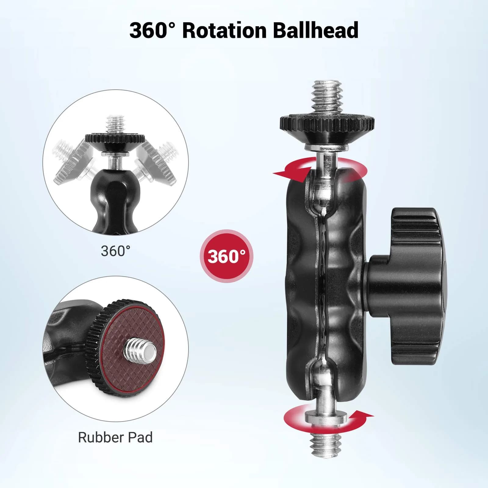 SMALLRIG Universal Magic Arm with Small Ballhead (2pcs) 2158 | 7.2cm (2.85in) Black Aluminum Alloy - view 4