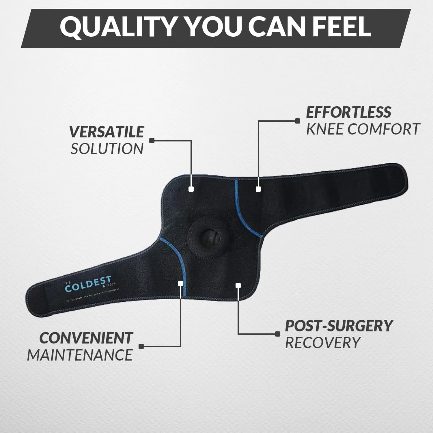 The Coldest Knee Ice Pack Wrap with Hot and Cold Therapy | Reusable Compression for Injury Recovery - view 6