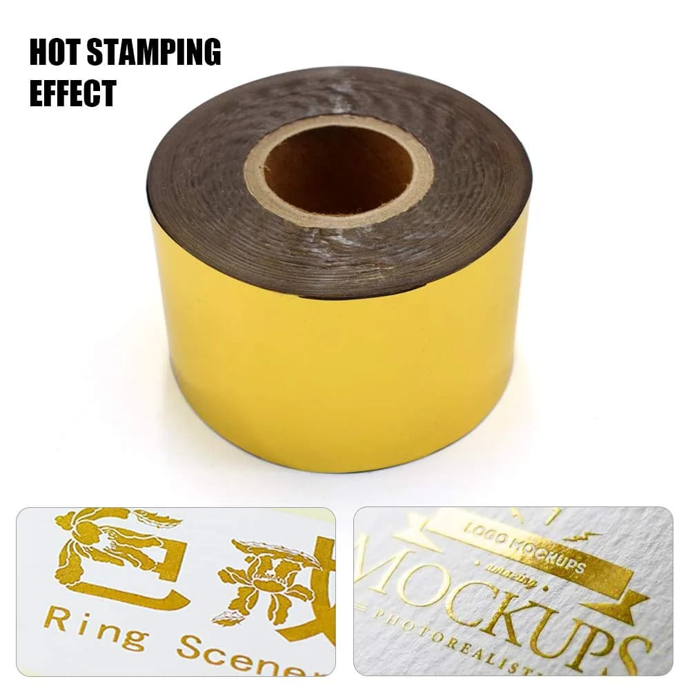 TOAUTO Gold Hot Foil Stamping Paper 4cm (1.5") x 400ft | Professional Grade Heat Transfer Foil for Leather & PU - view 2