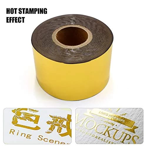 TOAUTO Gold Hot Foil Stamping Paper 4cm (1.5") x 400ft | Professional Grade Heat Transfer Foil for Leather & PU thumbnail 2