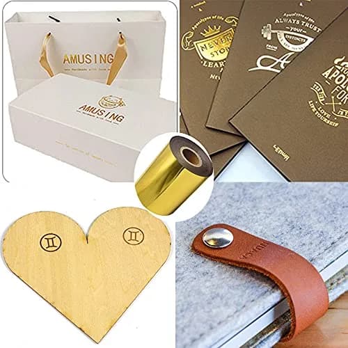 TOAUTO Gold Hot Foil Stamping Paper 4cm (1.5") x 400ft | Professional Grade Heat Transfer Foil for Leather & PU thumbnail 3