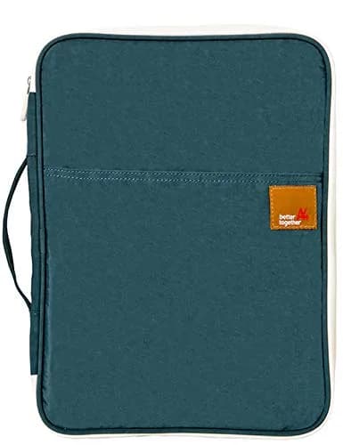 El-fmly Travel Document Organizer A4 Document Holder Zipper Portfolio Portable Folder for Office Business, Dark Green | Water-Resistant thumbnail 1