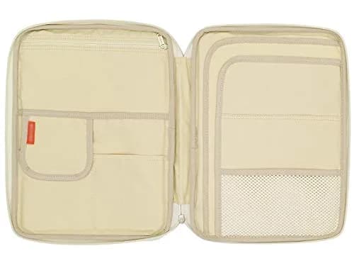 El-fmly Travel Document Organizer A4 Document Holder Zipper Portfolio Portable Folder for Office Business, Dark Green | Water-Resistant thumbnail 3